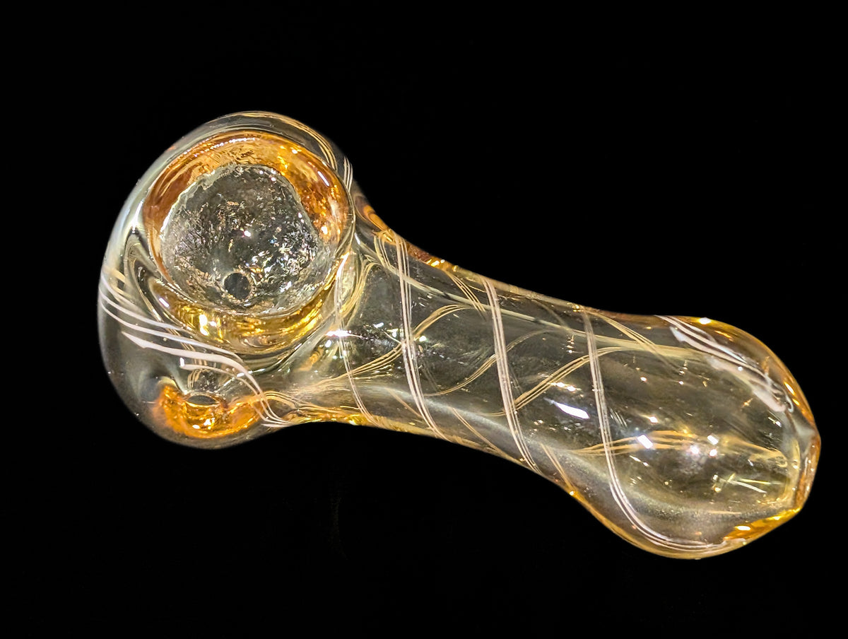 3 inch golden glass pipe